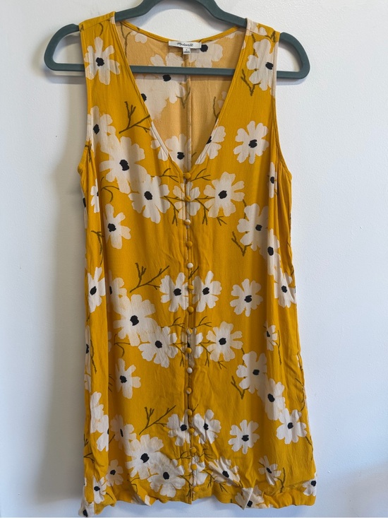 Madewell Dresses & Skirts - Madewell Yellow Floral Sleeveless Dress Size S